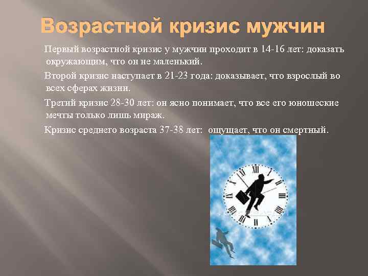 Первый возраст. Кризисы у мужчин по годам. Кризис возраста у мужчин. Кризис лет у мужчин. Кризисы по возрастам у мужчин.