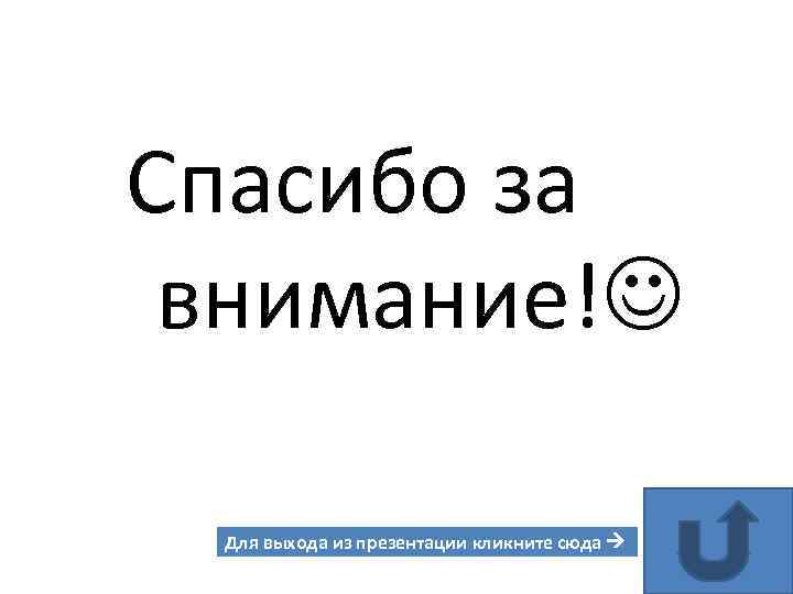 Спасибо за внимание! Для выхода из презентации кликните сюда 
