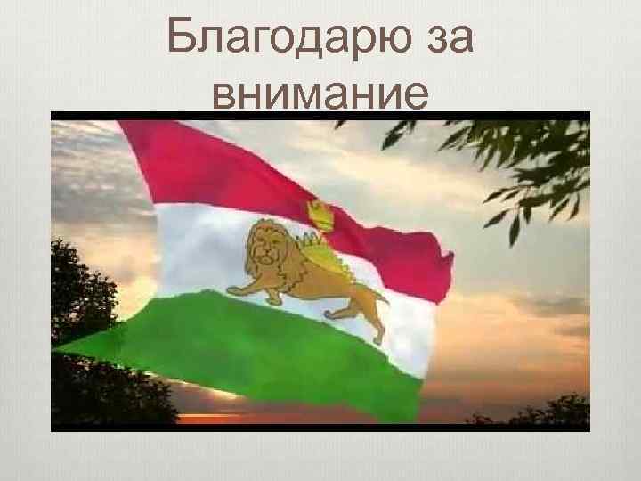 Благодарю за внимание 