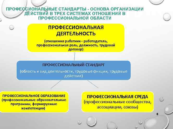 ПРОФЕССИОНАЛЬНЫЕ СТАНДАРТЫ - ОСНОВА ОРГАНИЗАЦИИ ДЕЙСТВИЙ В ТРЕХ СИСТЕМАХ ОТНОШЕНИЙ В ПРОФЕССИОНАЛЬНОЙ ОБЛАСТИ ПРОФЕССИОНАЛЬНАЯ