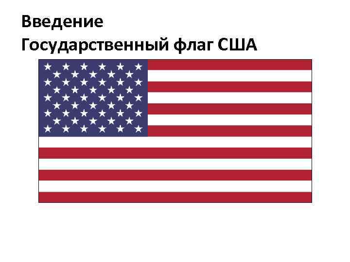 Введение Государственный флаг США 
