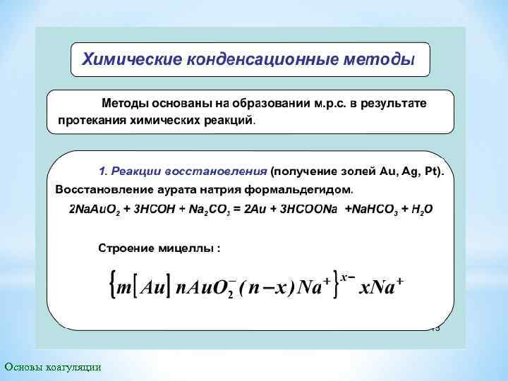 Основы коагуляции 