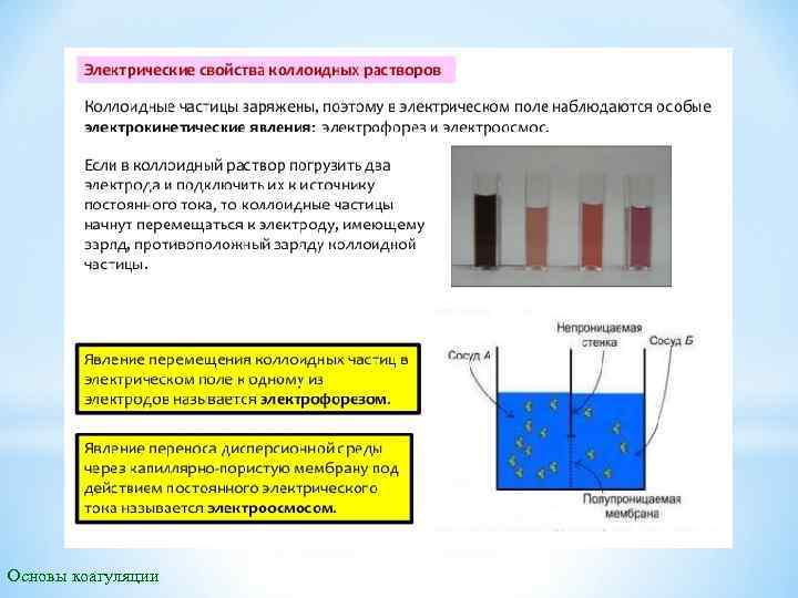 Основы коагуляции 