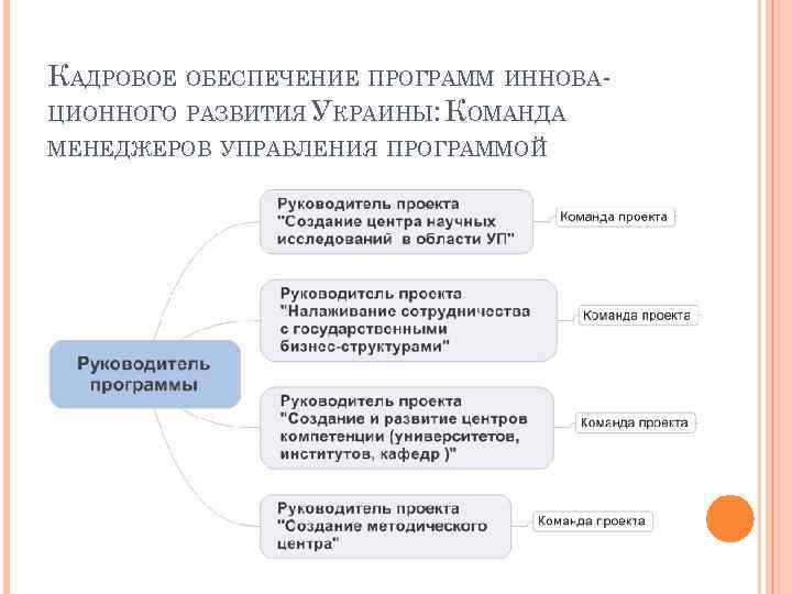 КАДРОВОЕ ОБЕСПЕЧЕНИЕ ПРОГРАММ ИННОВАЦИОННОГО РАЗВИТИЯ УКРАИНЫ: КОМАНДА МЕНЕДЖЕРОВ УПРАВЛЕНИЯ ПРОГРАММОЙ 