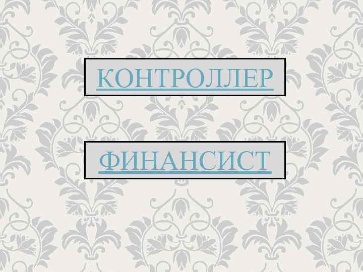 КОНТРОЛЛЕР ФИНАНСИСТ 