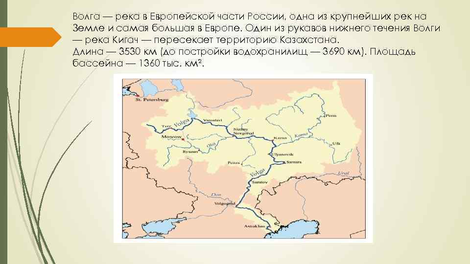 Карта россии с реками европейской части россии