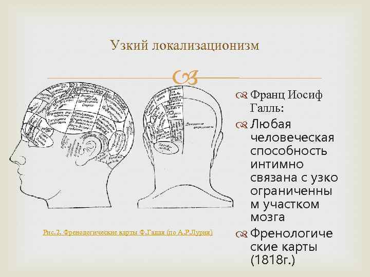 Френологическая карта галля