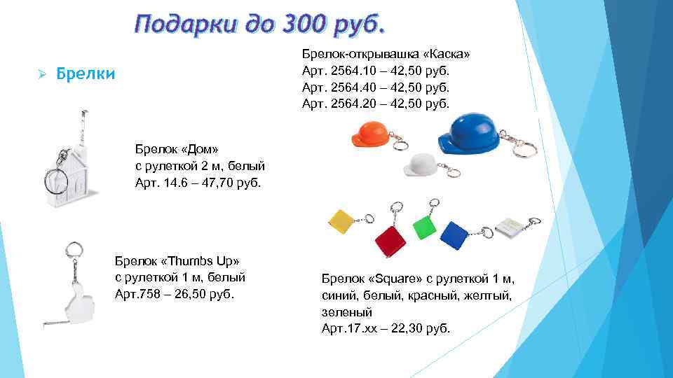 Подарки до 300 руб. Ø Брелок-открывашка «Каска» Арт. 2564. 10 – 42, 50 руб.