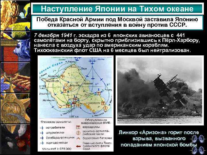 Наступление Японии на Тихом океане Победа Красной Армии под Москвой заставила Японию отказаться от