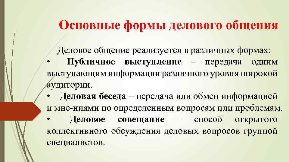 Формы делового общения. Распространенная форма делового общения. Основные формы делового общения. Формы деловой коммуникации публичная речь. Публичное выступление как форма делового общения.