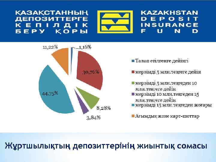 Жұртшылықтың депозиттерінің жиынтық сомасы 