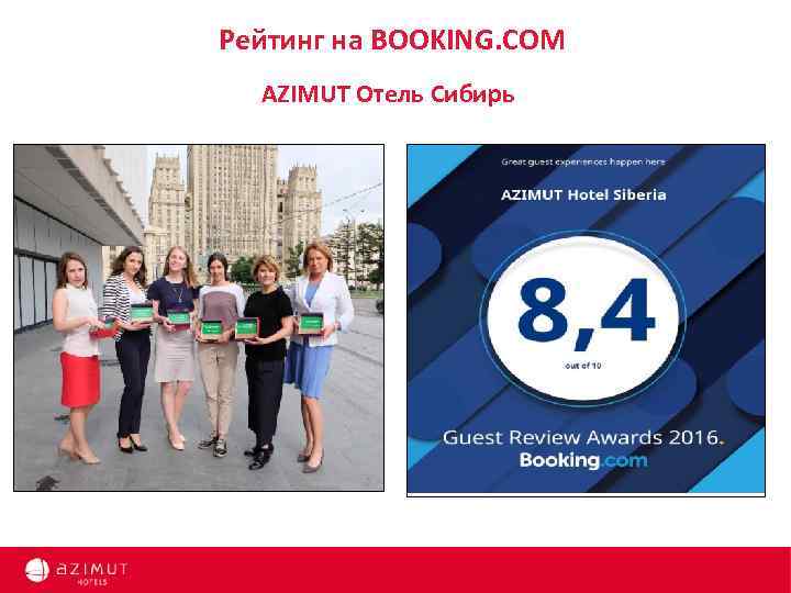 Рейтинг на BOOKING. COM AZIMUT Отель Сибирь 