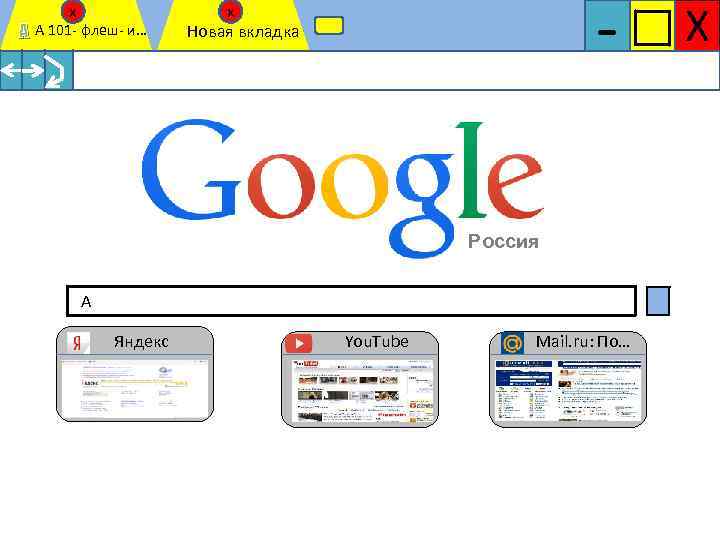 х А А 101 - флеш- и… - х Новая вкладка Россия A………………………………………………………. .