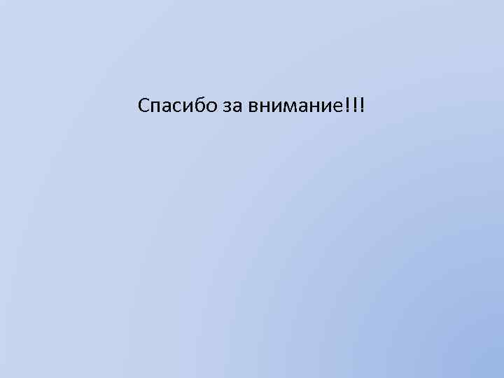 Спасибо за внимание!!! 