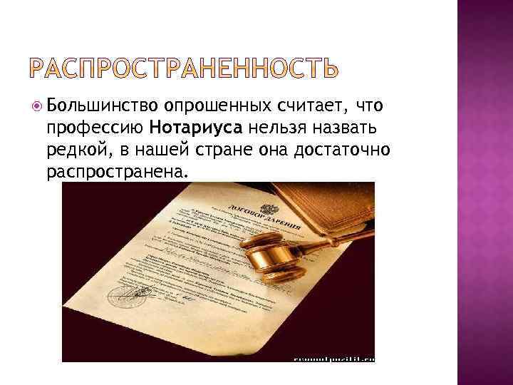  Большинство опрошенных считает, что профессию Нотариуса нельзя назвать редкой, в нашей стране она