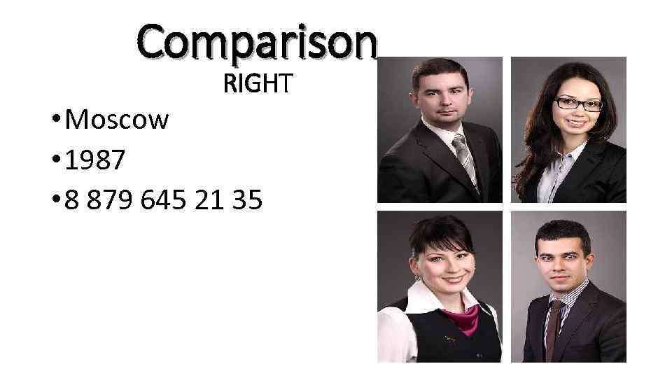 Comparison RIGHT • Moscow • 1987 • 8 879 645 21 35 