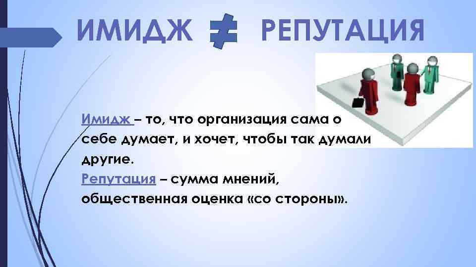 Имидж и репутация в процессе коммуникации презентация