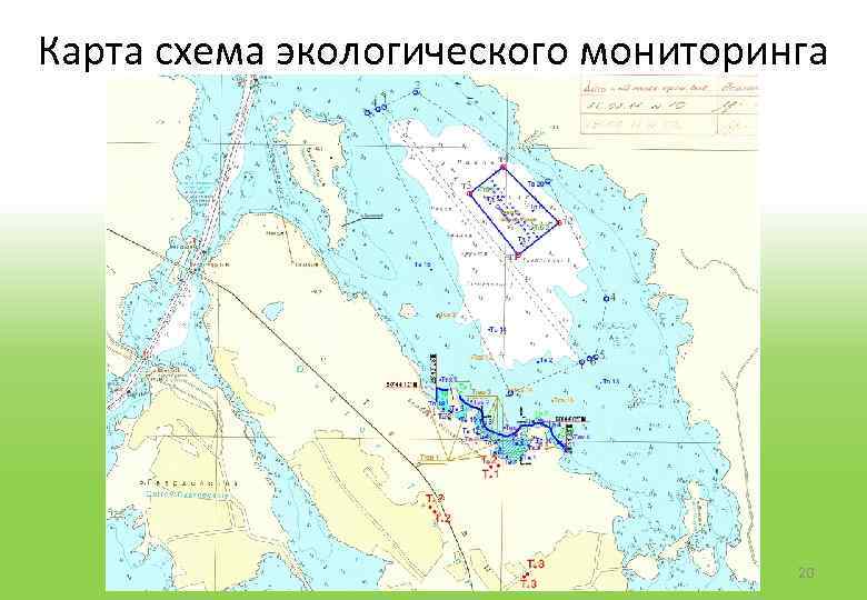 Карта схема экологического мониторинга 20 