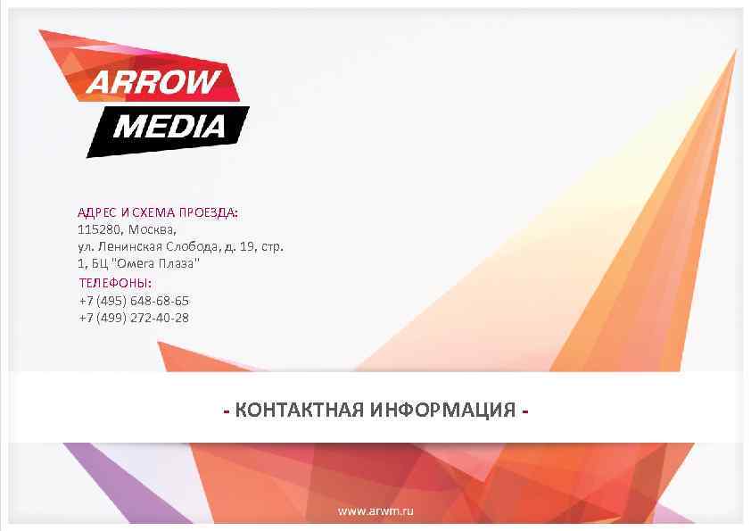 АДРЕС И СХЕМА ПРОЕЗДА: 115280, Москва, ул. Ленинская Слобода, д. 19, стр. 1, БЦ