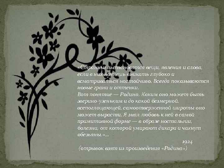  «Странными становятся вещи, явления и слова, если в них начнешь вникать глубоко и