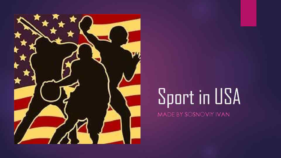 Sport in USA MADE BY SOSNOVIY IVAN 