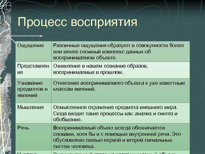 Процесс восприятия предполагает. Процесс восприятия. Этапы процесса восприятия. Стадии процесса восприятия. Процессы восприятия в психологии.