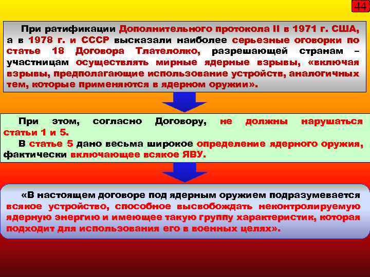 44 При ратификации Дополнительного протокола II в 1971 г. США, а в 1978 г.