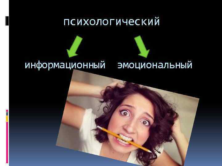  психологический информационный эмоциональный 