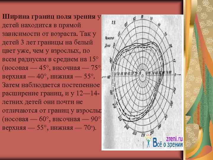 Поле зрения у детей