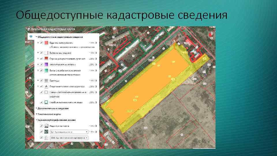 Общедоступные кадастровые сведения 