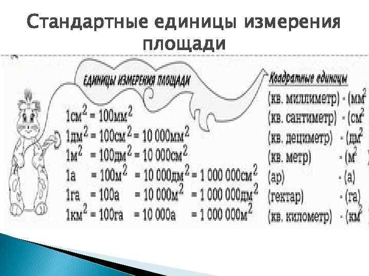 Единицы измерения площади 5 класс