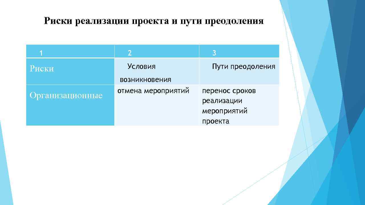 Риски и пути преодоления рисков в проекте доу