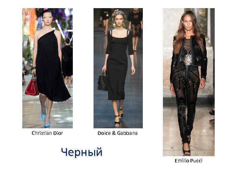 Christian Dior Dolce & Gabbana Черный Emilio Pucci 