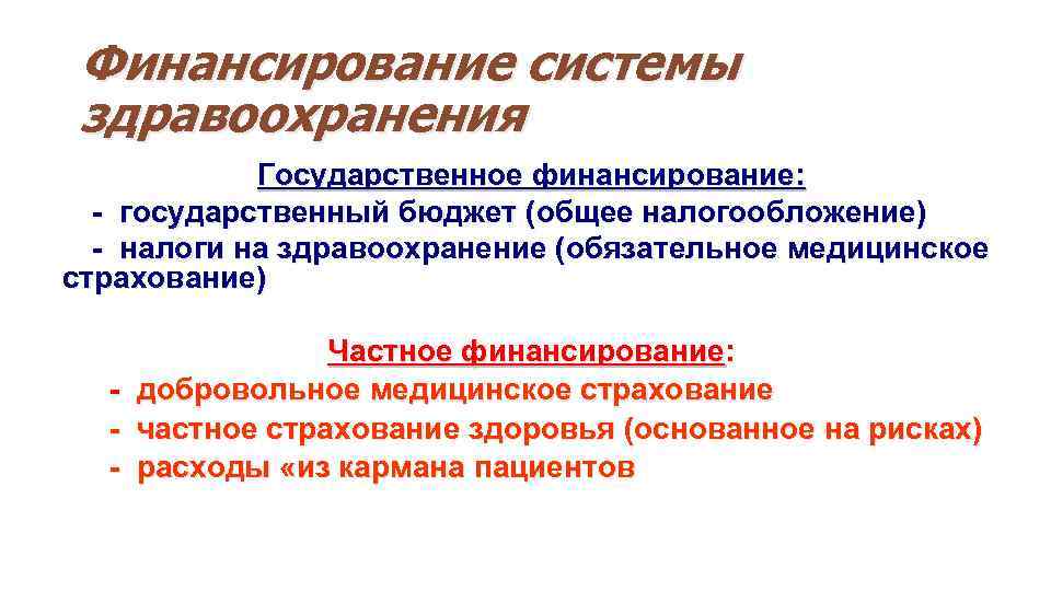 Система частной. Частная система финансирования здравоохранения это. Финансирование системы здравоохранения. Бюджетная система финансирования здравоохранения это. Структуру финансирования системы здравоохранения.