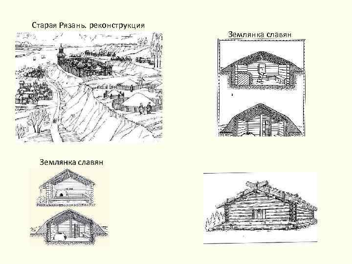 Старая Рязань. реконструкция Землянка славян 