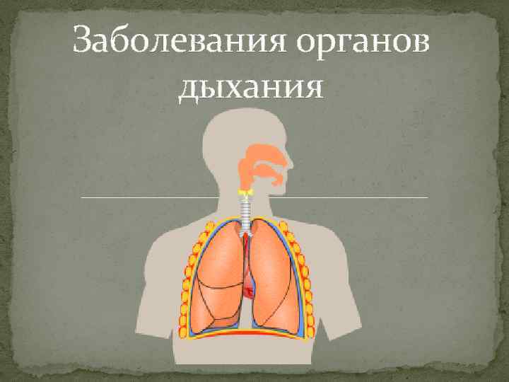 Заболевания органов дыхания 