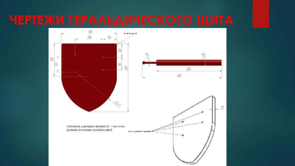 ЧЕРТЕЖИ ГЕРАЛЬДИЧЕСКОГО ЩИТА 