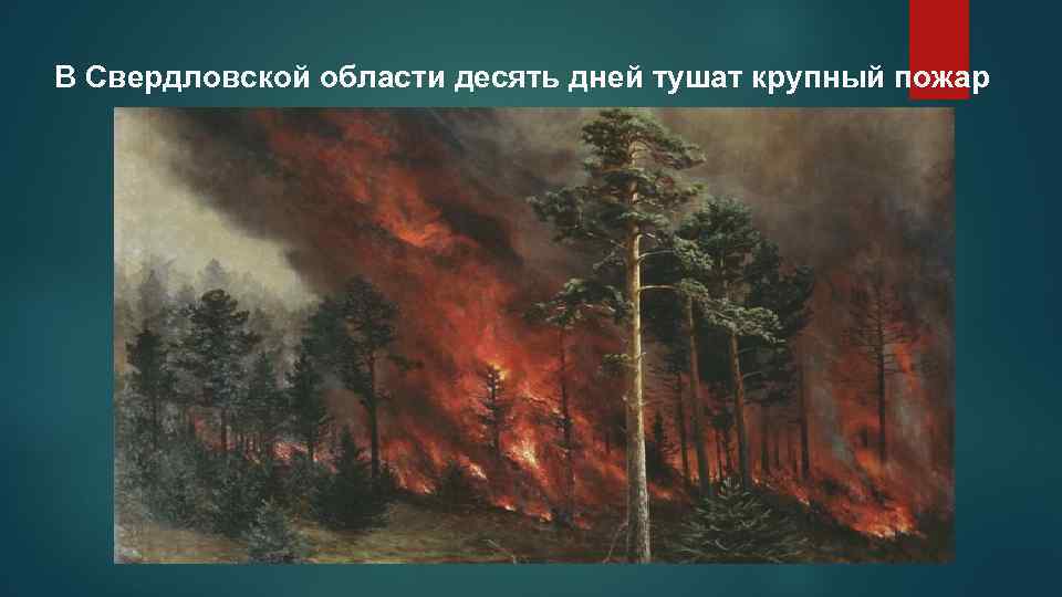 В Свердловской области десять дней тушат крупный пожар 