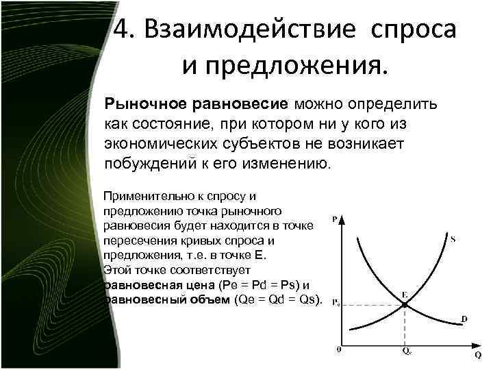 Экономика спрос предложение равновесие