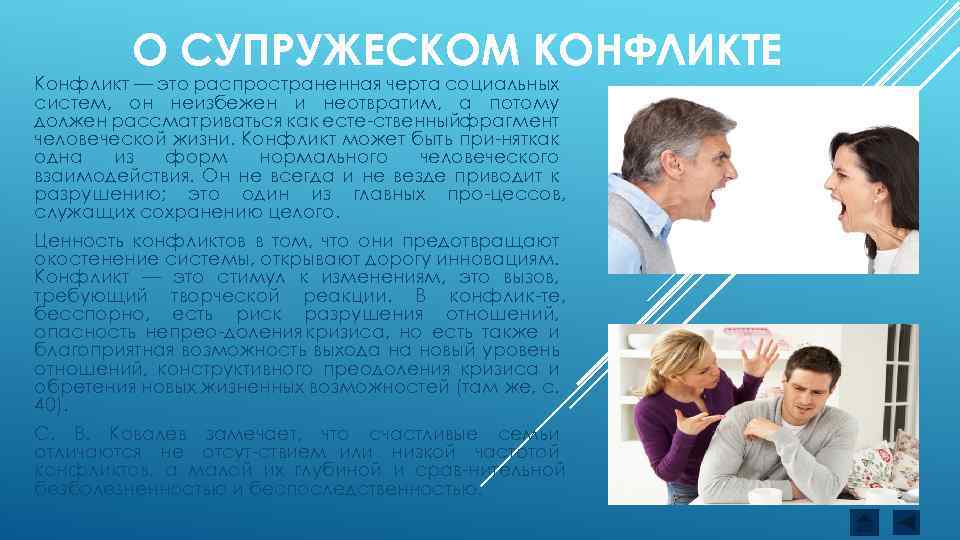 Супружеские конфликты презентация