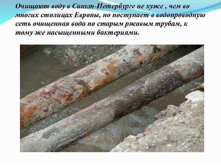 Очищают воду в Санкт-Петербурге не хуже , чем во многих столицах Европы, но поступает