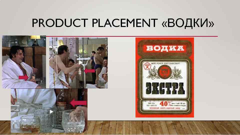 PRODUCT PLACEMENT «ВОДКИ» 