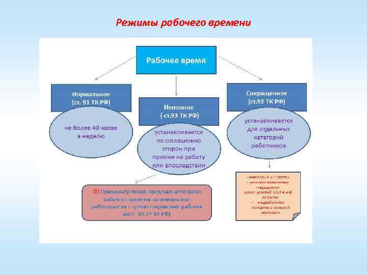 Виды времени работы