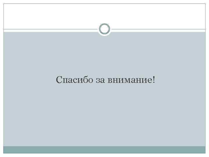 Спасибо за внимание! 