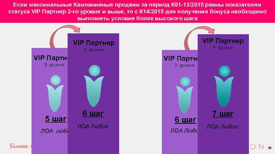 Если максимальные Кампанийные продажи за период К 01 -13/2015 равны показателям статуса VIP Партнер