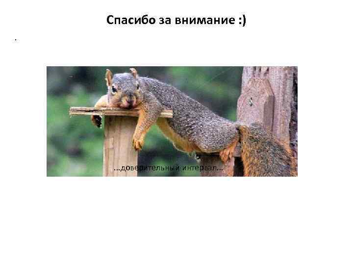 Спасибо за внимание : ). . доверительный интервал. . . 