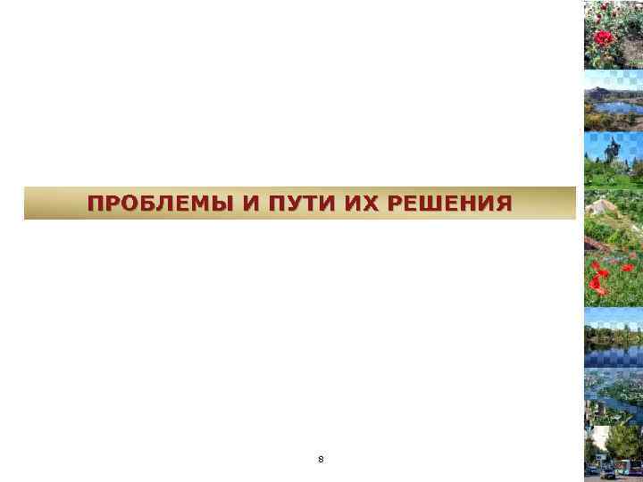 ПРОБЛЕМЫ И ПУТИ ИХ РЕШЕНИЯ 8 