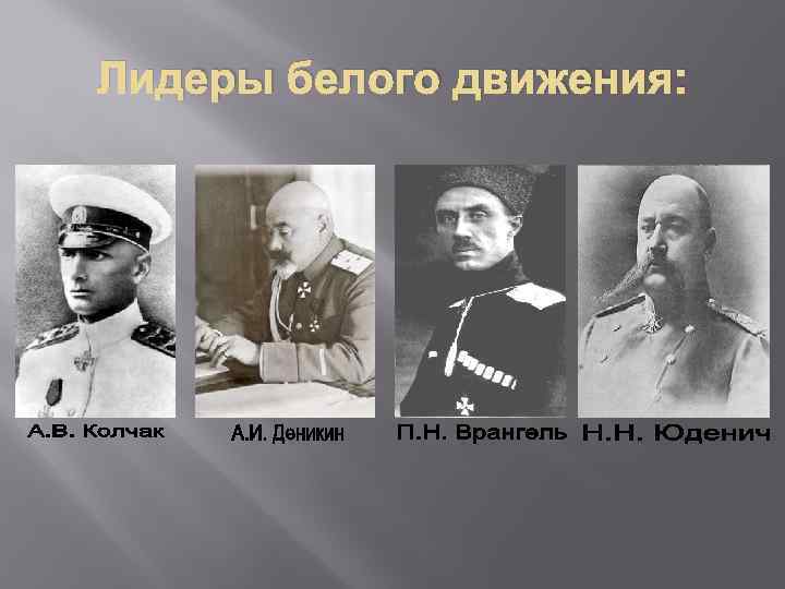 Суть белого движения. Белое движение 1917. Лидеры белого движения. Лидеры белого движения в годы гражданской. Белое движение в Крыму возглавил.