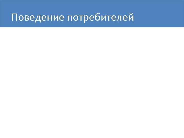 Поведение потребителей 