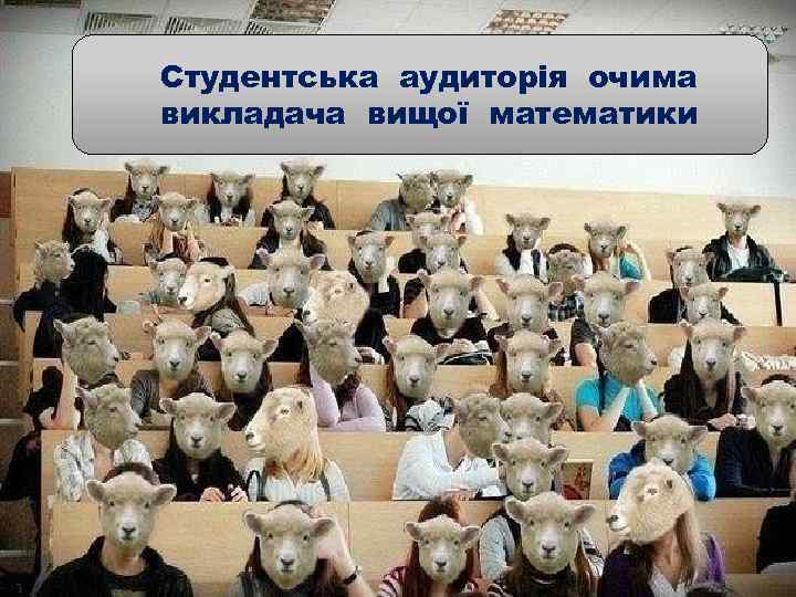 Студентська аудиторія очима викладача вищої математики 